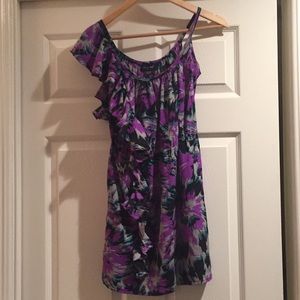 2 for $14 Item - purple floral dress size small